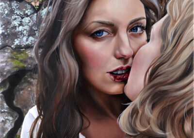 portrait kiss forest magical realism blood blackberry juice fruit christina ridgeway
