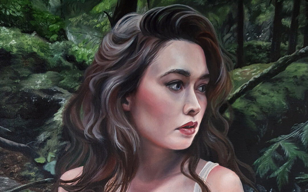 portrait my heart is a myth oil painting