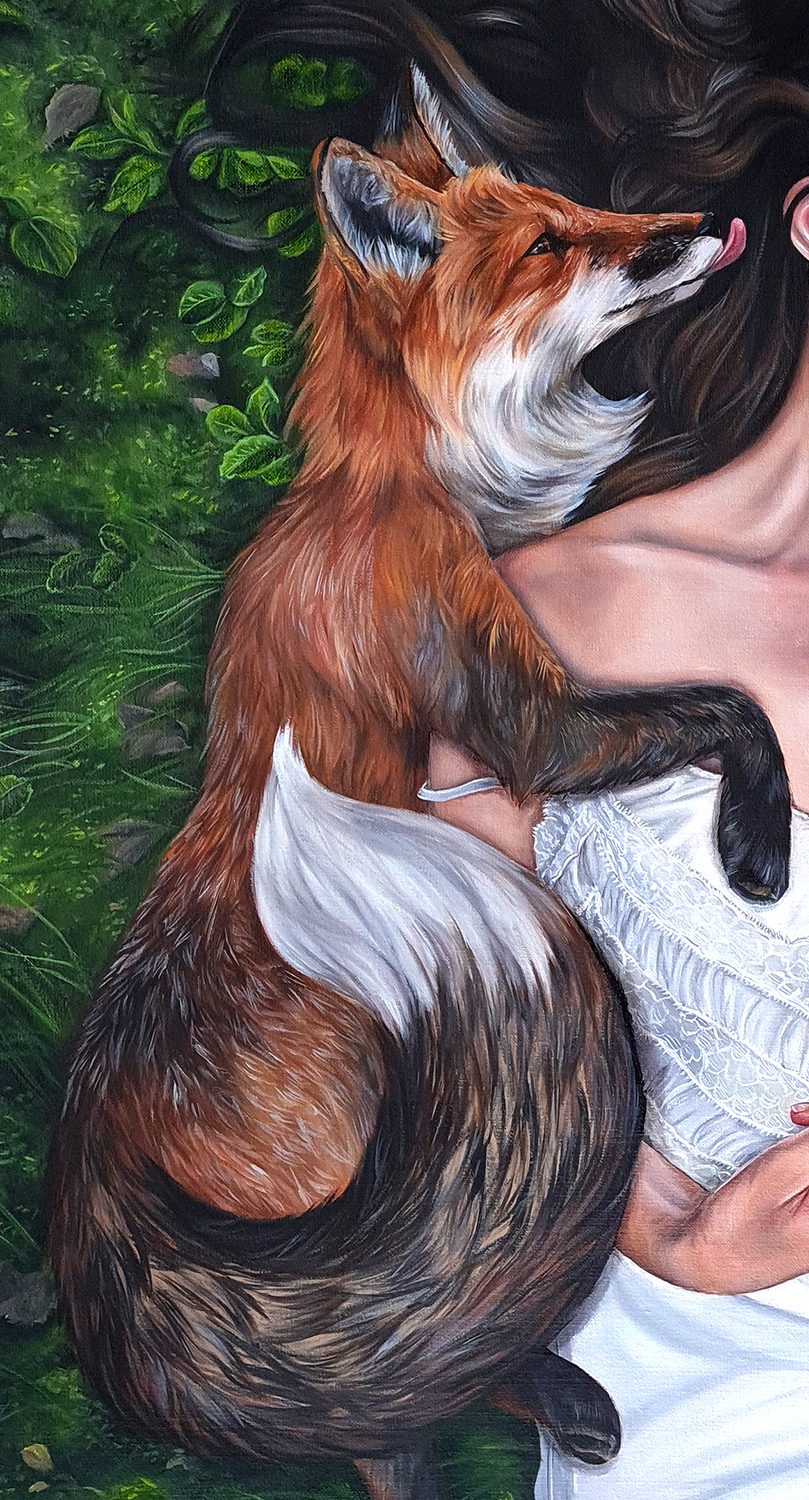 detail shot of the fox