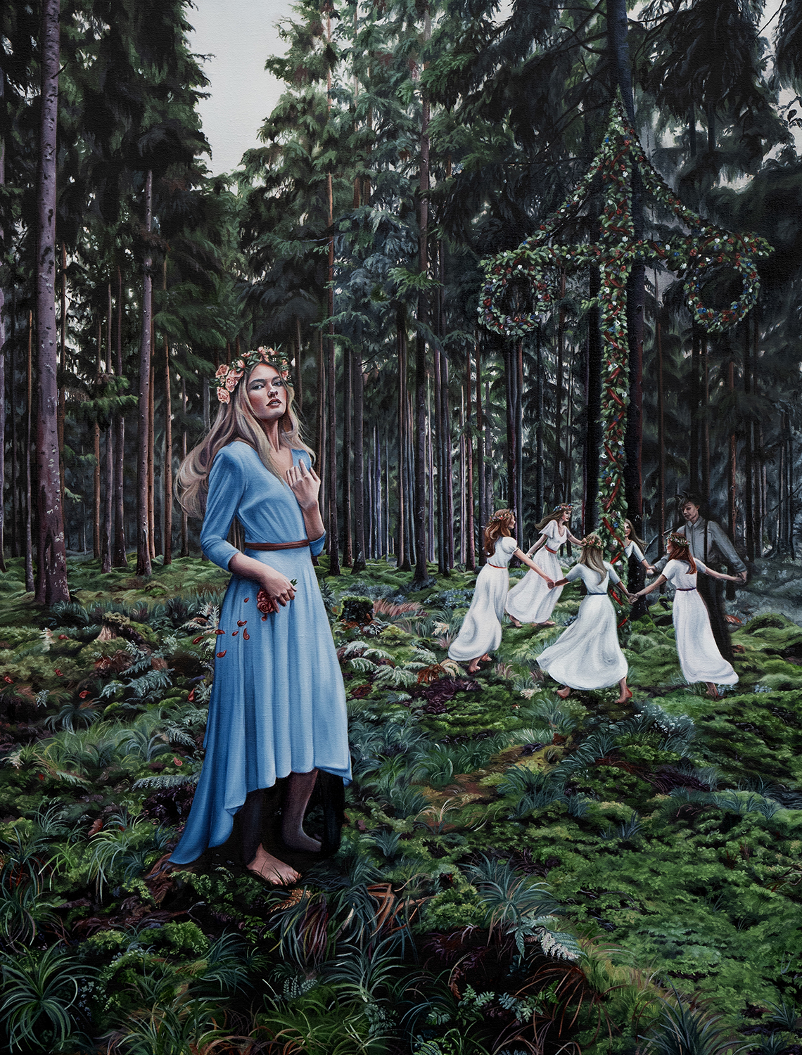 midsommar painting ashes we all fall down by christina ridgeway